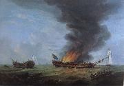 Robert Dodd Action Between the Quebec and the Surviellante oil painting picture wholesale